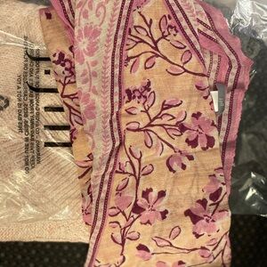 J. Jill Pink and Cream Floral Scarf